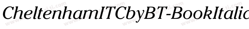 CheltenhamITCbyBT-BookItalic字体转换