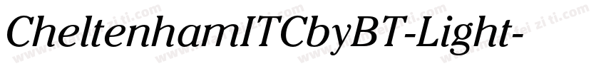 CheltenhamITCbyBT-Light字体转换