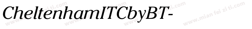 CheltenhamITCbyBT字体转换