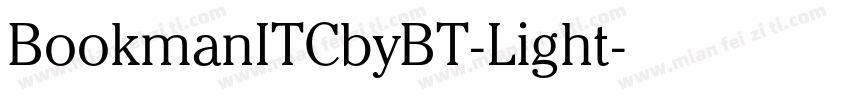 BookmanITCbyBT-Light字体转换