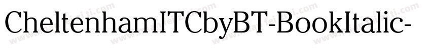 CheltenhamITCbyBT-BookItalic字体转换
