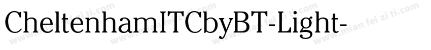 CheltenhamITCbyBT-Light字体转换