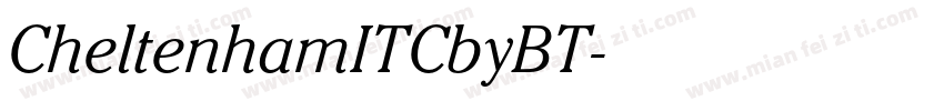 CheltenhamITCbyBT字体转换