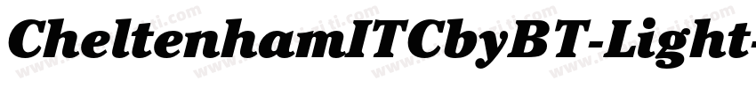 CheltenhamITCbyBT-Light字体转换