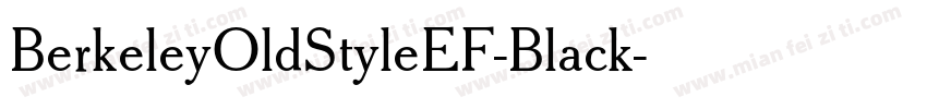 BerkeleyOldStyleEF-Black字体转换