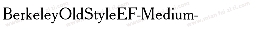 BerkeleyOldStyleEF-Medium字体转换