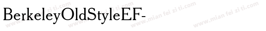 BerkeleyOldStyleEF字体转换