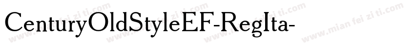 CenturyOldStyleEF-RegIta字体转换
