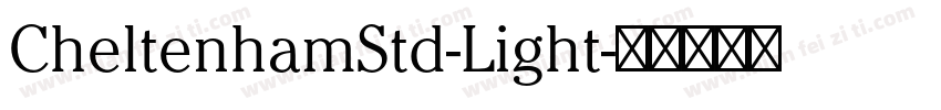 CheltenhamStd-Light字体转换