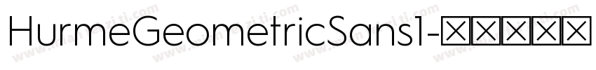 HurmeGeometricSans1字体转换