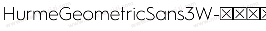 HurmeGeometricSans3W字体转换