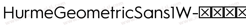 HurmeGeometricSans1W字体转换