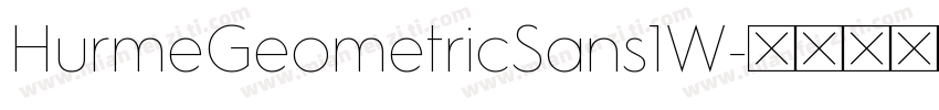 HurmeGeometricSans1W字体转换