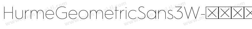 HurmeGeometricSans3W字体转换