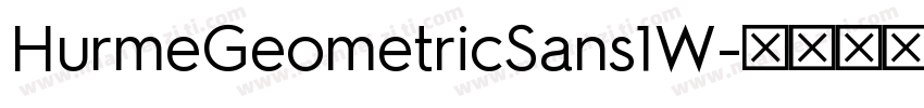 HurmeGeometricSans1W字体转换
