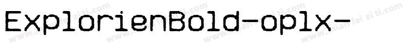 ExplorienBold-oplx字体转换