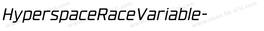 HyperspaceRaceVariable字体转换