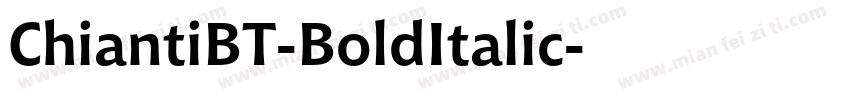ChiantiBT-BoldItalic字体转换