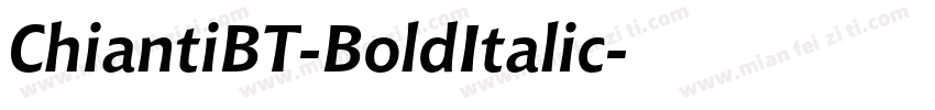 ChiantiBT-BoldItalic字体转换