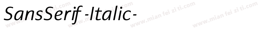 SansSerif-Italic字体转换
