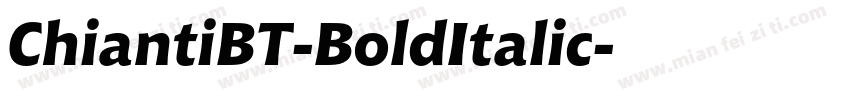 ChiantiBT-BoldItalic字体转换