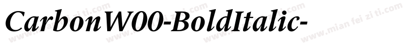 CarbonW00-BoldItalic字体转换