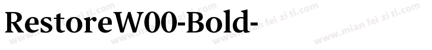RestoreW00-Bold字体转换
