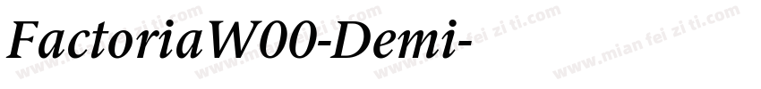 FactoriaW00-Demi字体转换