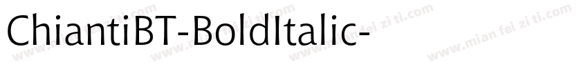 ChiantiBT-BoldItalic字体转换