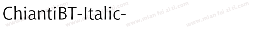 ChiantiBT-Italic字体转换