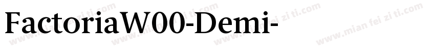 FactoriaW00-Demi字体转换