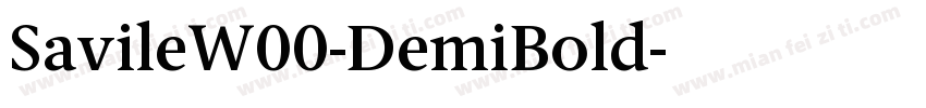 SavileW00-DemiBold字体转换