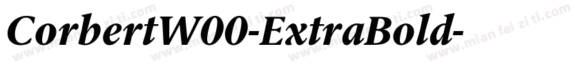 CorbertW00-ExtraBold字体转换