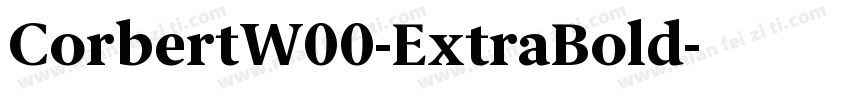 CorbertW00-ExtraBold字体转换