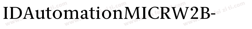 IDAutomationMICRW2B字体转换