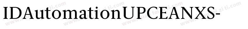 IDAutomationUPCEANXS字体转换