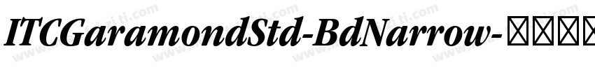 ITCGaramondStd-BdNarrow字体转换
