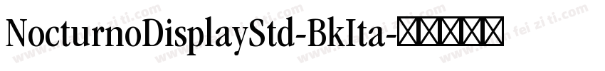 NocturnoDisplayStd-BkIta字体转换