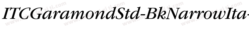 ITCGaramondStd-BkNarrowIta字体转换