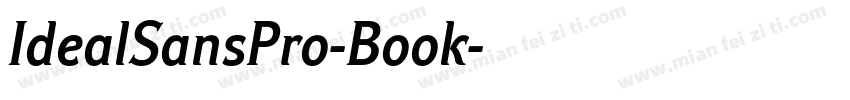 IdealSansPro-Book字体转换