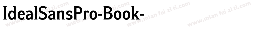 IdealSansPro-Book字体转换