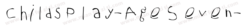 ChildsPlay-AgeSeven字体转换