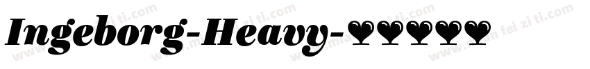Ingeborg-Heavy字体转换