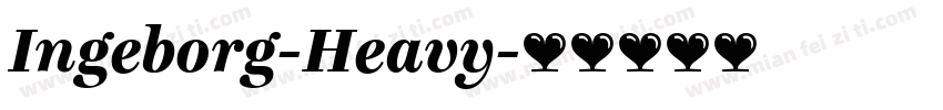 Ingeborg-Heavy字体转换