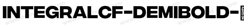 integralcf-demibold字体转换