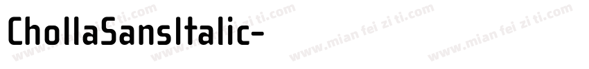 ChollaSansItalic字体转换