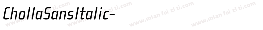 ChollaSansItalic字体转换