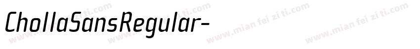 ChollaSansRegular字体转换