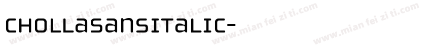 ChollaSansItalic字体转换