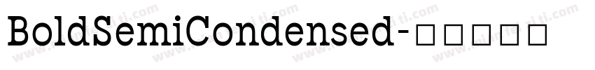 BoldSemiCondensed字体转换